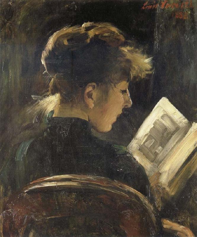 Lovis Corinth Girl Reading oil painting image